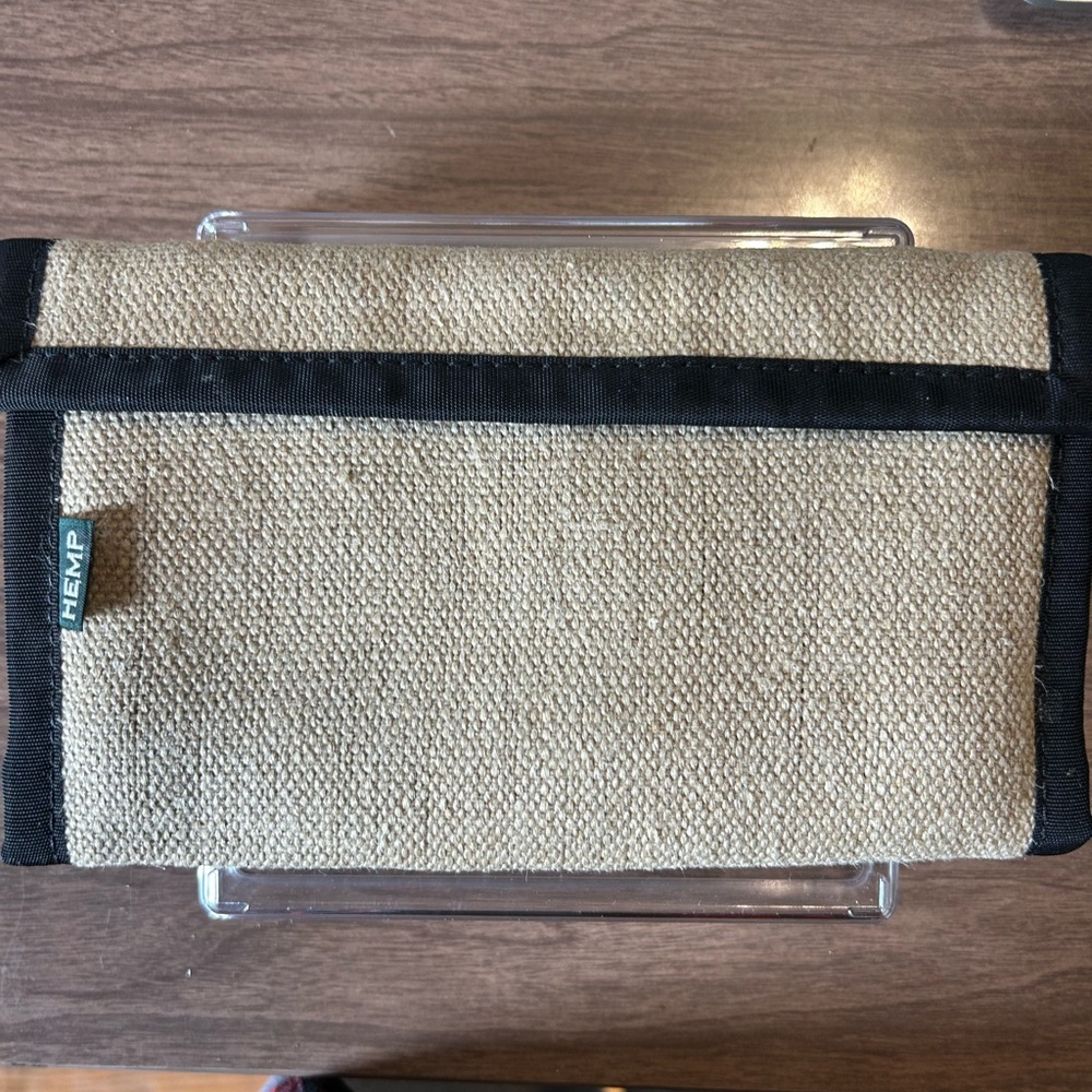 Hemp Canvas Wallet with Black Trim - Picture 3 of 6